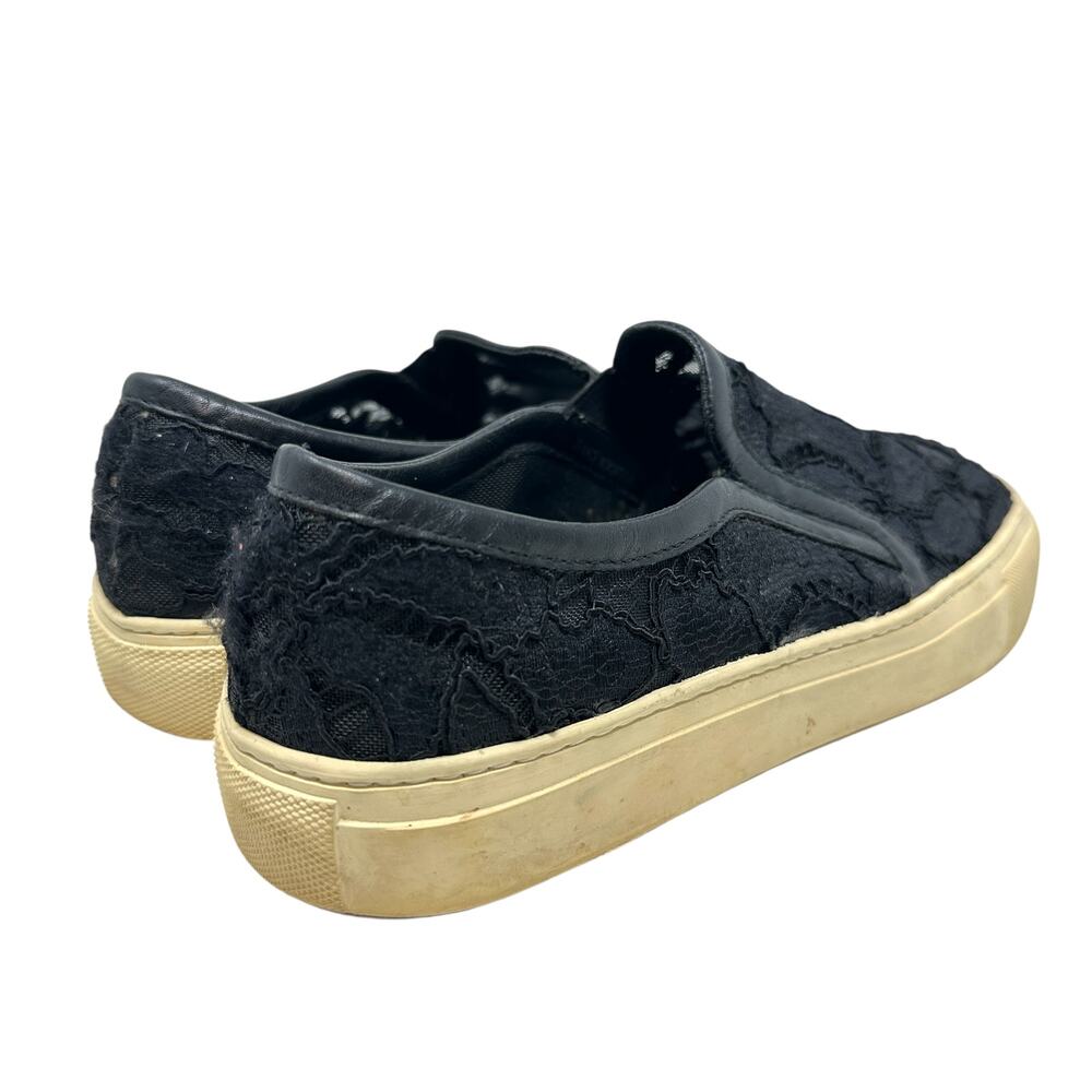 Sandro Anikka Lace Sneakers Slip-On Flat Black Size 39 US 8.5 - Picture 7 of 16